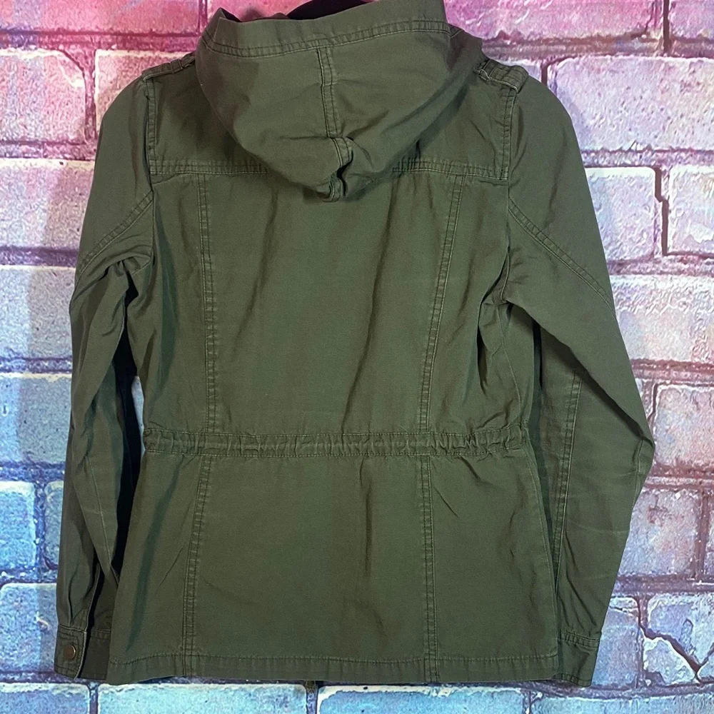Chocolate Utility Jacket Olive Green Womens S Hooded - Picture 3 of 11